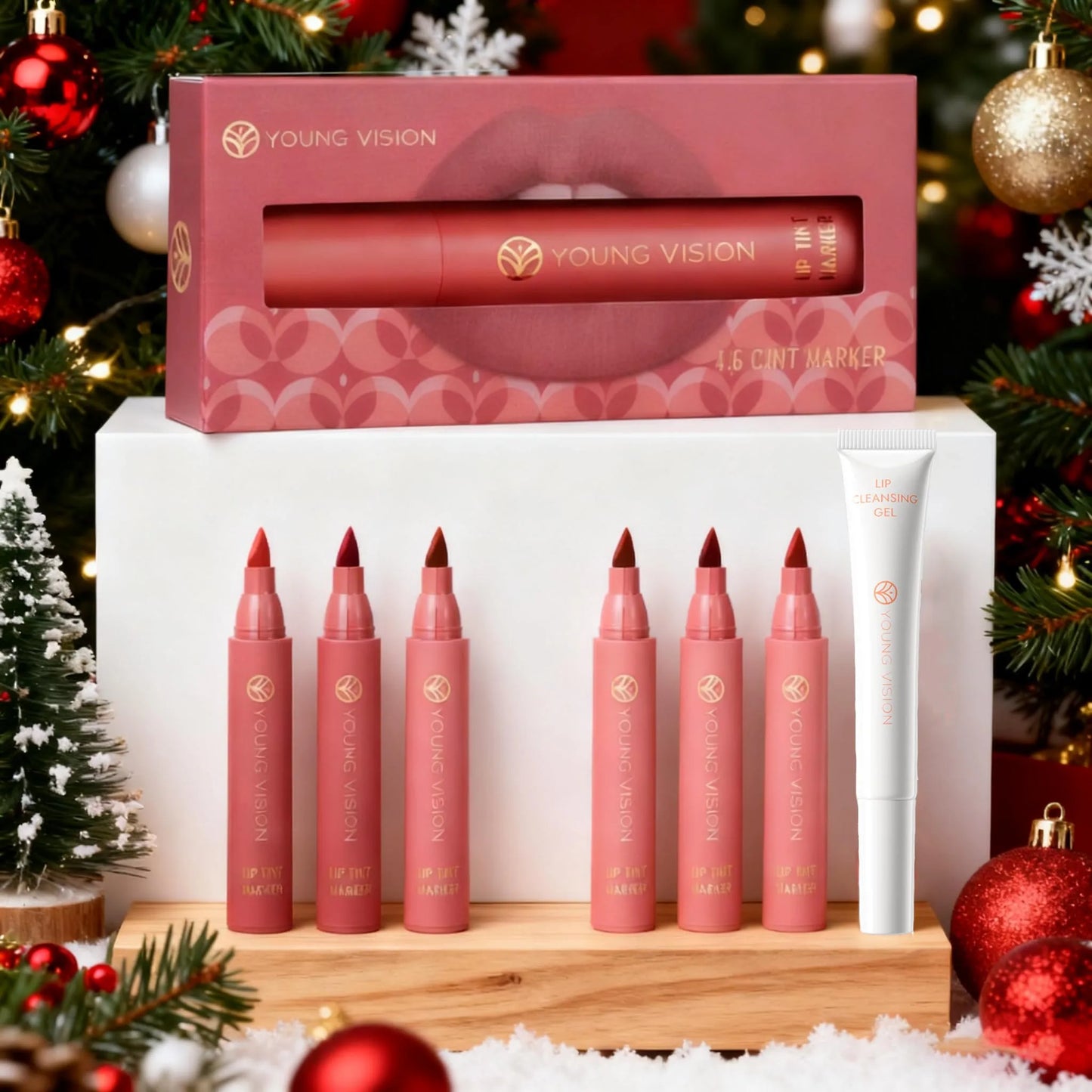 3pcs/ set Lip Tint Marker Liquid lipstick Nude Matte Shades, Lip Liner and Stick 2-in-1, Durable waterproof  Christmas gift