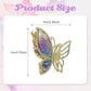 Starry Purple Gradient Rhinestone Shark Hair Clip, Resin Winged Butterfly Hair Claw, Stylish Exquisite Butterfly Claw Clip.