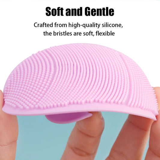 Face Silicone Cleansing Brushes Baby Shampooing and Bathing Brush Cleanser Massager Manual Facial Scrubber Soft Skin Pad Brushes