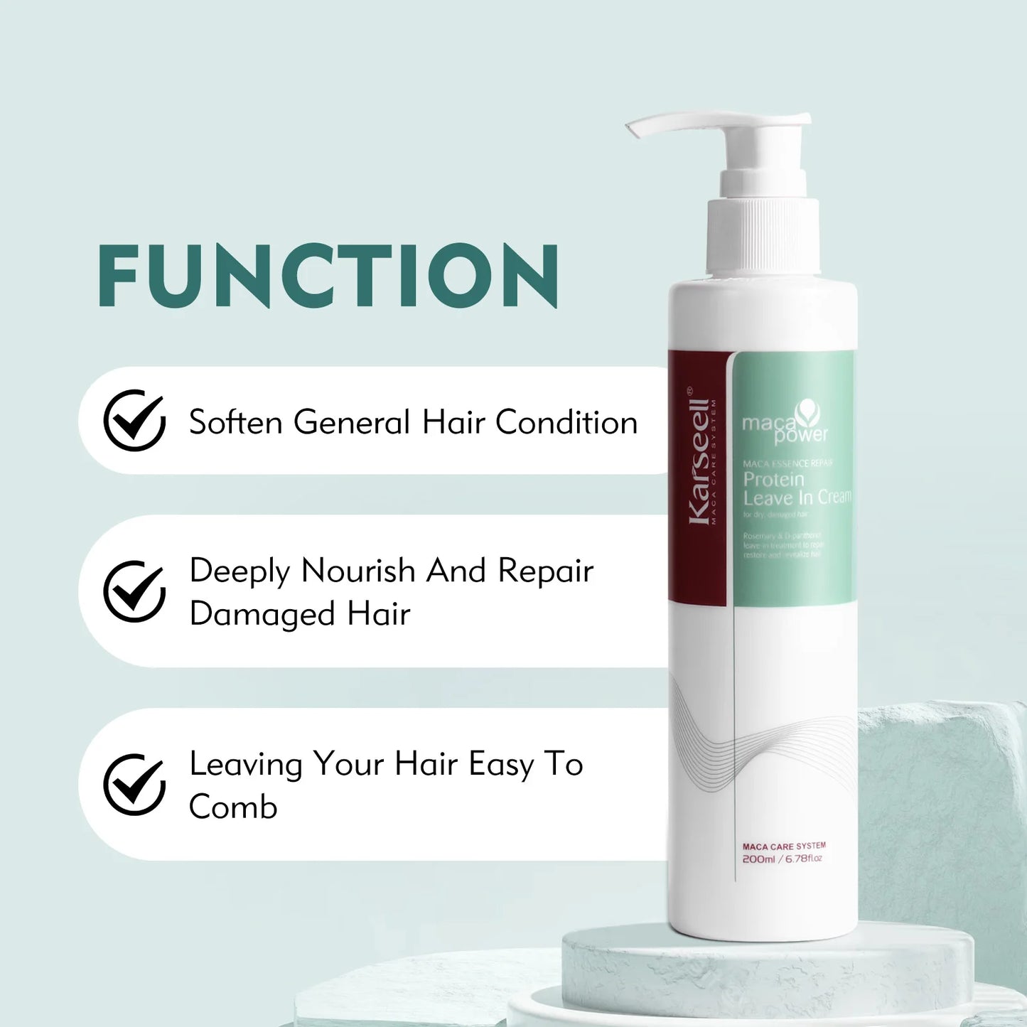 Karseell Leave In Conditioner Repair Protein Cream Hair Treatment  Natural Essences Organic Protein Cream for Dry Damaged Hair