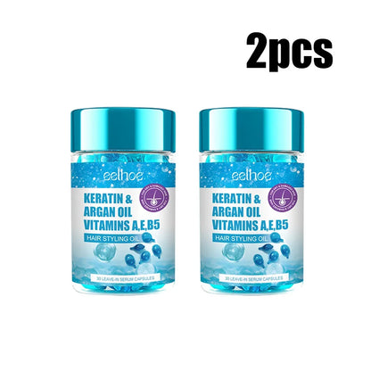 Magic Hair Vitamin Capsule Keratin Oil Fast Restore Hair Soft Smooth Shiny Deep Moisturizer Frizzy Dry Scalp Hair Care Products