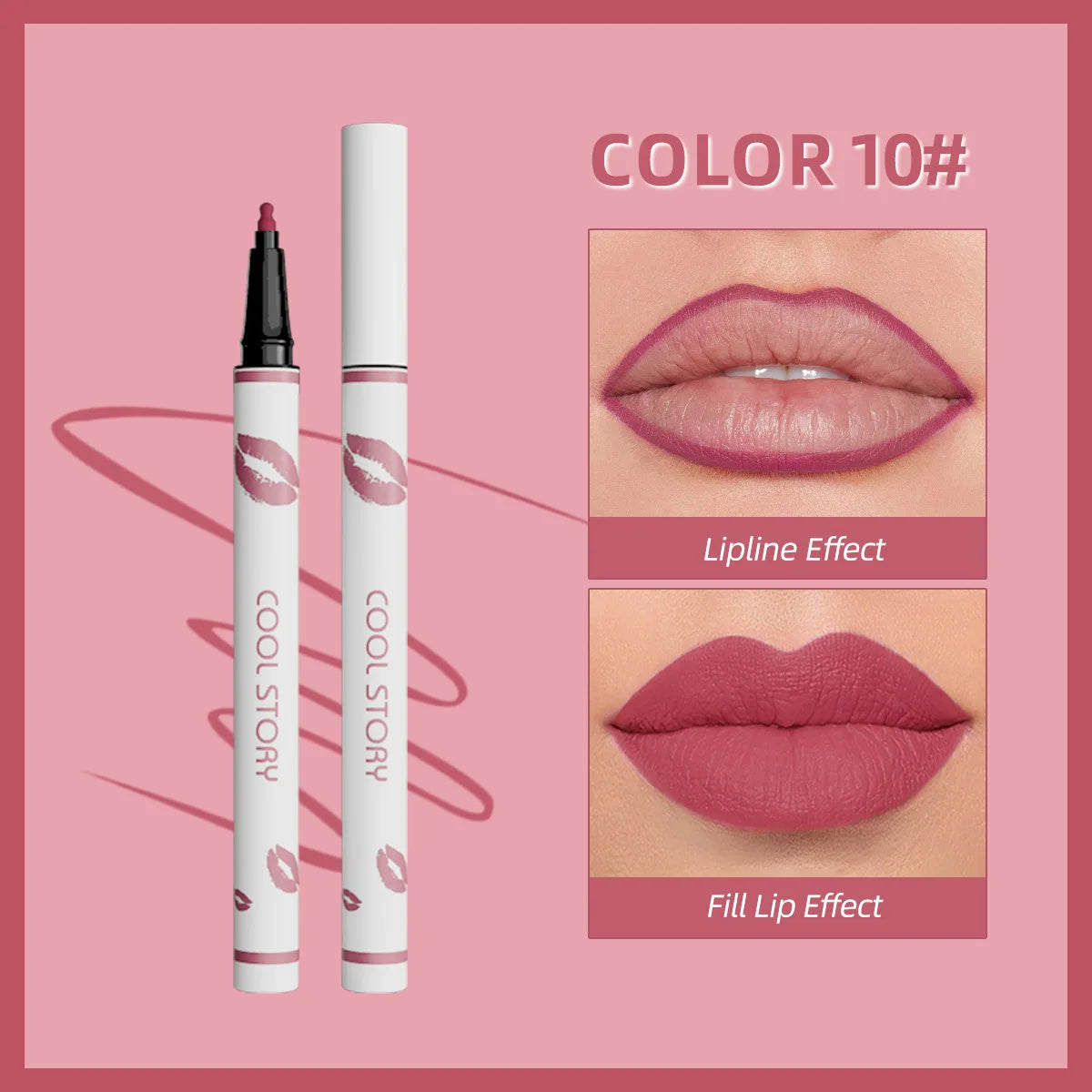 Liquid Matte Lipliner Pencil Waterproof long Lasting Lipstick Pen Natural Quick Drying Lip Liner Outline Lips Contour Makeup