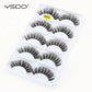 YSDO Eyelashes 3/5 Pairs Natural Long 3D Mink Lashes Fluffy Volume Mink False Eyelashes Cruelty Free Wispy Lashes Makeup Cilios