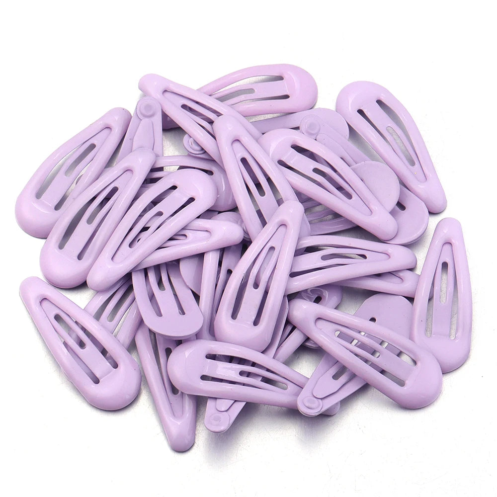 60pcs/lot Colorful Y2K BB Hair Clips Mini Metal Waterdrop Hair Pins Clips Snap Barrettes For Girls Hair Accessories