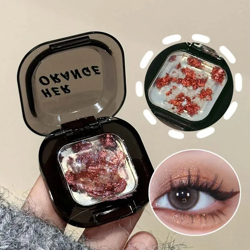 Pearlescent Glitter Eyeshadow Palette Mashed Potato Texture Shiny Highlight Lying Silkworm Single Streaky Pork Eyeshadow Make Up