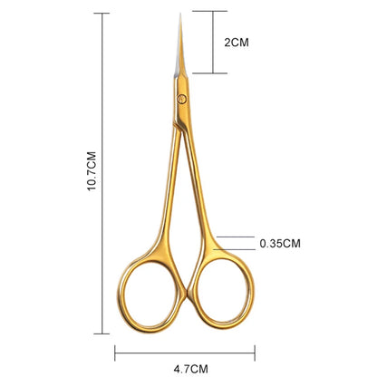 Stainless Steel Cuticle Scissors Dead Skin Remover For Nails Art Clippers Russian Nail Scissors Manicure Curved Tip Scissor