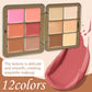 12-color Plum Blossom Concealer with Makeup brush Set Brightening blush Multi-function makeup tray Poker iron case portable