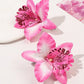 2pcs Boho Style Oversized Faux Flower Hair Clip Set, Elegant Beach Side-Bang Decor Headpieces Claw Clips Hair Claws Hair Barrettes, School Stuff, Pink Hair Clips, Vacation Outfits Woman, Girly, Hair Accessories, Valentines Ac