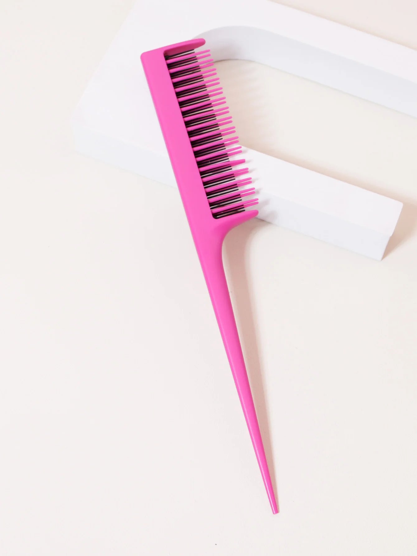 Three layer comb, styling tool, structured layered mouse tail comb, used for combing the back roots, evening styling