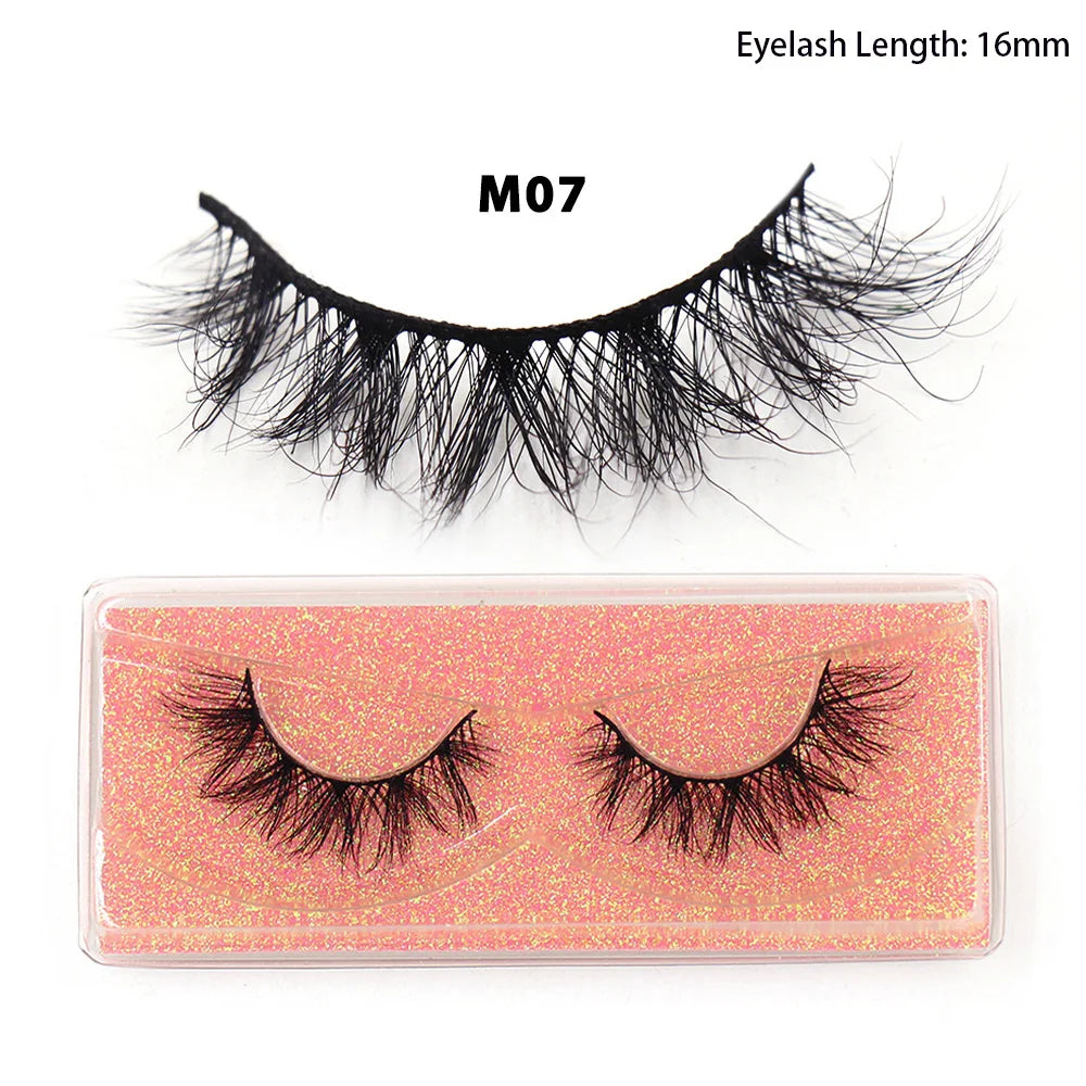 LEHUAMAO Maquiagem Short Natural Soft Mink Lashes Volume Fluffy Wispy Lashes 12mm-15mm False Eyelashes Eyelash Extensio Makeup