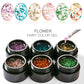 MEET ACROSS 5ml Pink Dried Flower Gel Nail Polish Natural Flower Fairy Nail Art Gel Soak Off UV LED Painting Varnishes For Nails