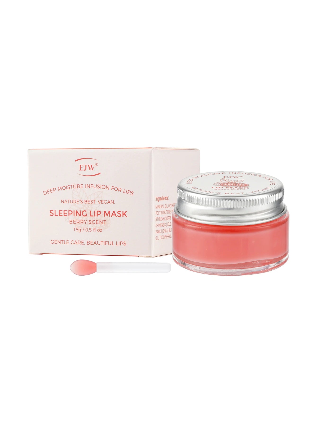 EJW Lip Sleeping Mask: Nourish,Hydrate, Vitamin E,Jojoba Oil, Lip Balm, Lip Skin Care, Improve Lip Color, Reduce Lip Lines