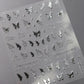 Shiny Jelly Butterfly Charming Golden Gradient Bowknot 5D Self Adhesive Nail Art Sticker Flower Petal Rhinestone Manicure Decals
