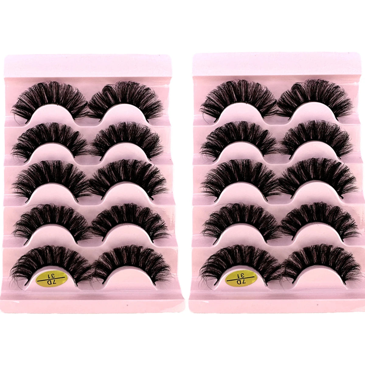 New 10 Pairs (2 Box) Cat Eyelashes Fluffy False Eyelashes Naturally Soft & Thick 9D Faux Mink Eyelashes Enhance Eye Makeup