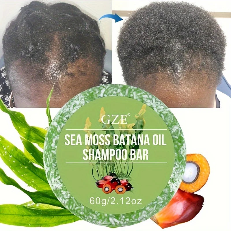 GZE Batana Oil Shampoo Bar Conditioner Bar Set Handmade Deep Cleansing 2 In 1 With Batana Oil Extract Hydrating Travel Size