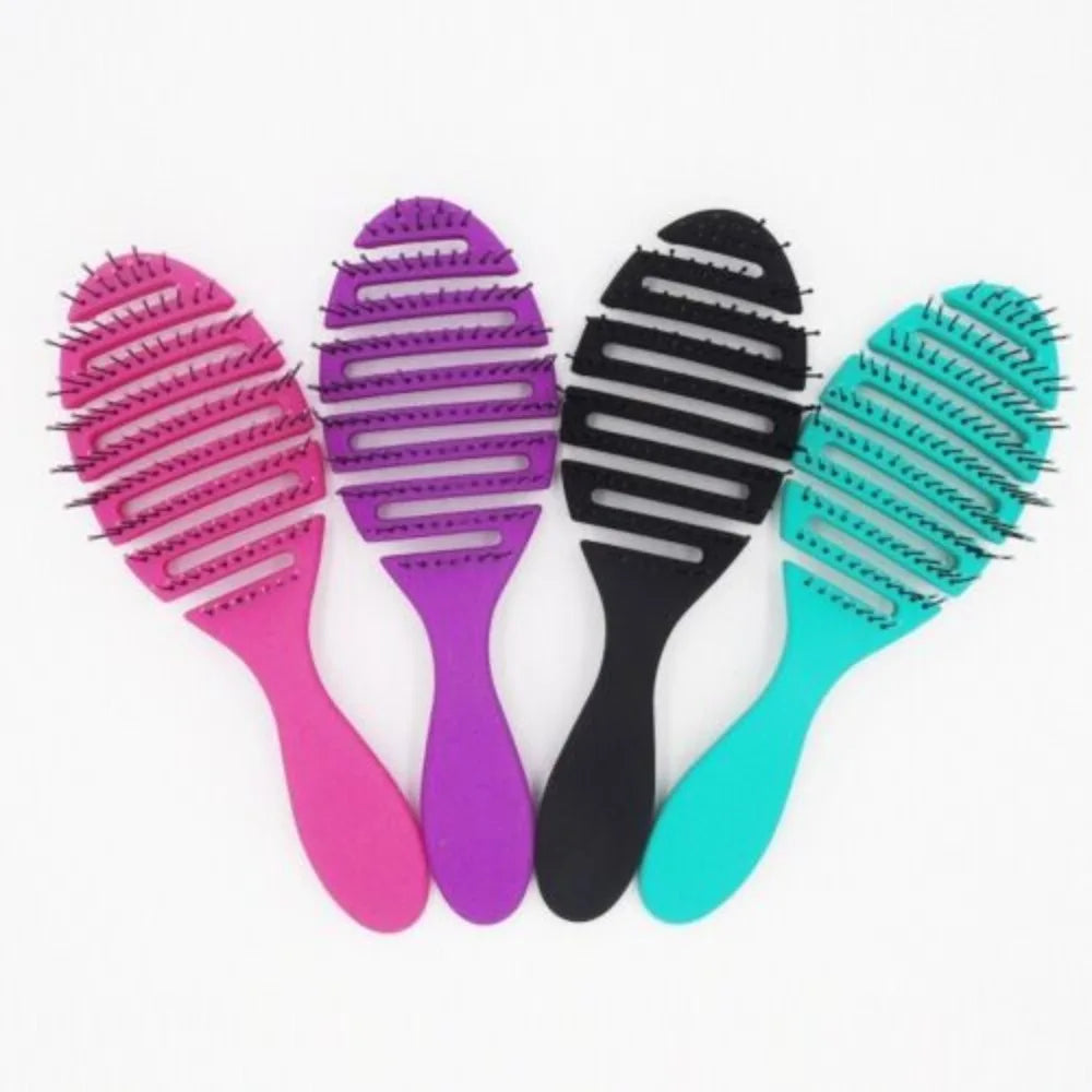 4 Colors Detangling Hair Brush Flexible Vented Curly Hairdressing Hair Brushes Salon Hairdressing Accessories
