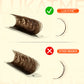 LUKATME Brown 5D M Curl Fox Eyelash Extensions 7-14mm Premium Soft Volume 5D Lashes Foxy Eye Brown False Mink 5D W Eyelashes