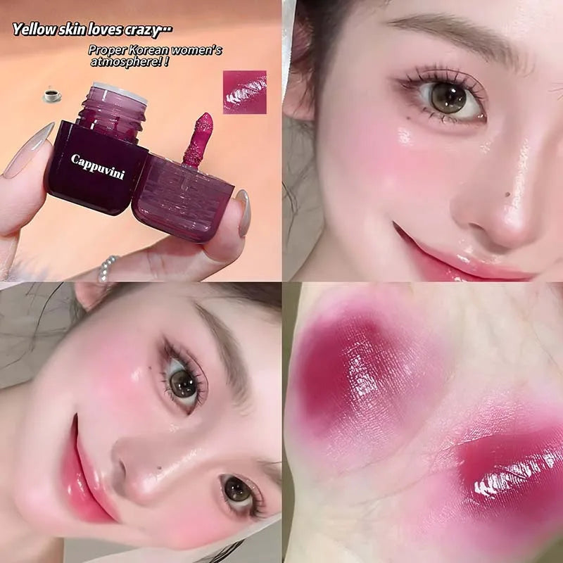 Mini Sweet Monochrome Liquid Blusher Moisturizing Mirror Blush Liquid Brightening Natural Rouge Korean Cosmetic Makeup