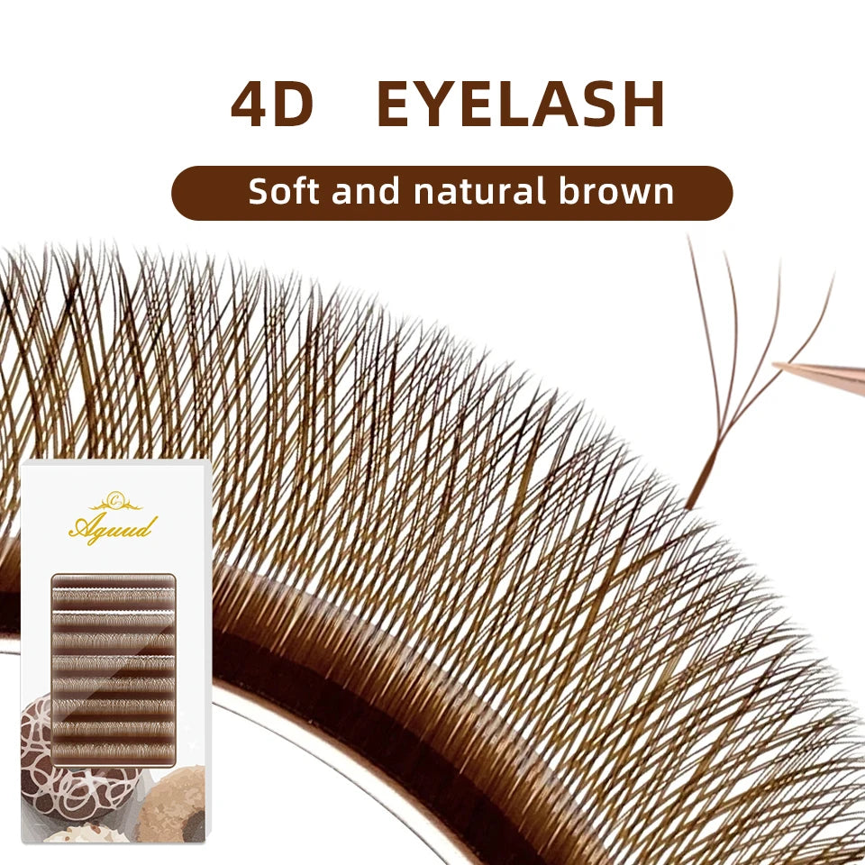 AGUUD Single Tip 2D Y Eyelash Extension Ultra-thin Y Lash Extension Lightweigh Premium Mesh Net Cross Lash 2D Volume Fans Lashes