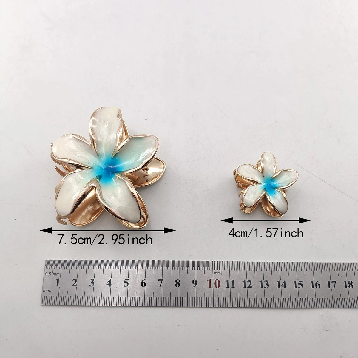 3/6 Pcs Alloy Flower Hair Claw Clips for Women Beach Holiday Hair Claw Stylish Shopping Headwear Female Hair Accessory