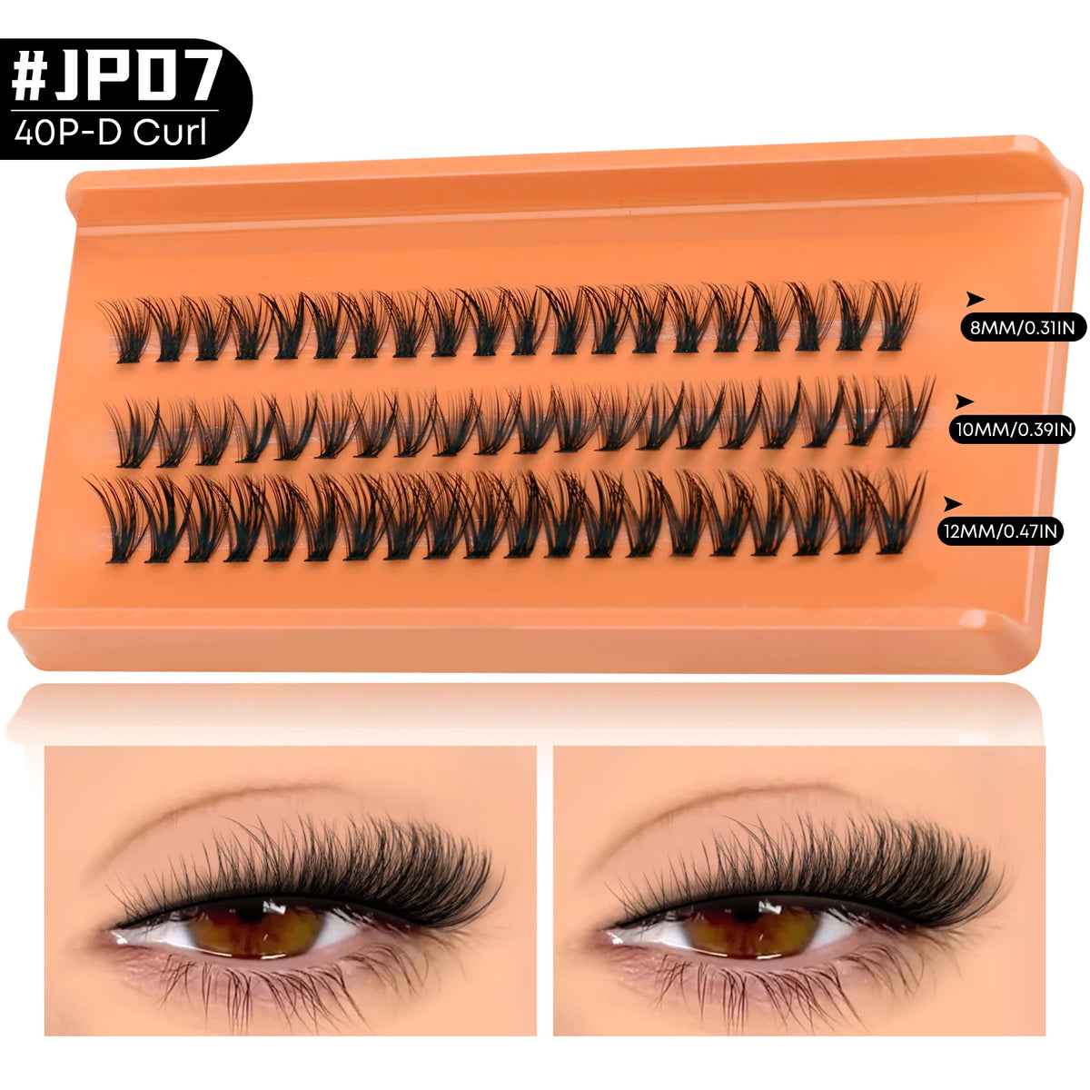 GROINNEYA DIY Lash Clusters Mixed Tray Manga Cluster Lashes DIY Spiky Lashes Extension Natural Volume Individual Lashes Makeup
