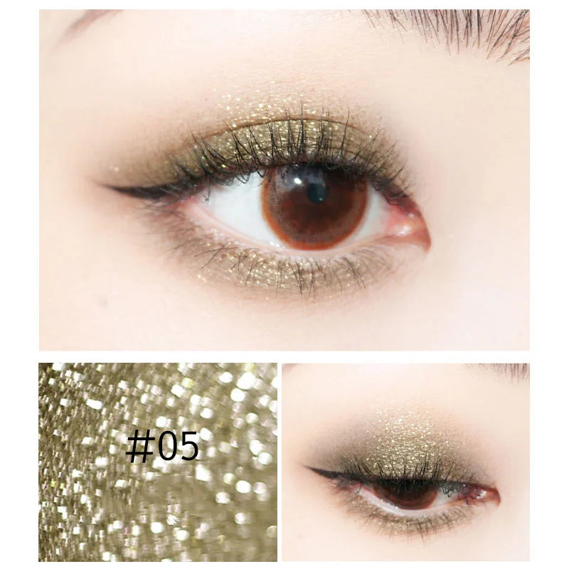 1Pcs Professional Shiny Liquid Eye shadow Eyeliner Cosmetics for Women Pigment Silver Rose Gold Color Glitter Cheap Makeup