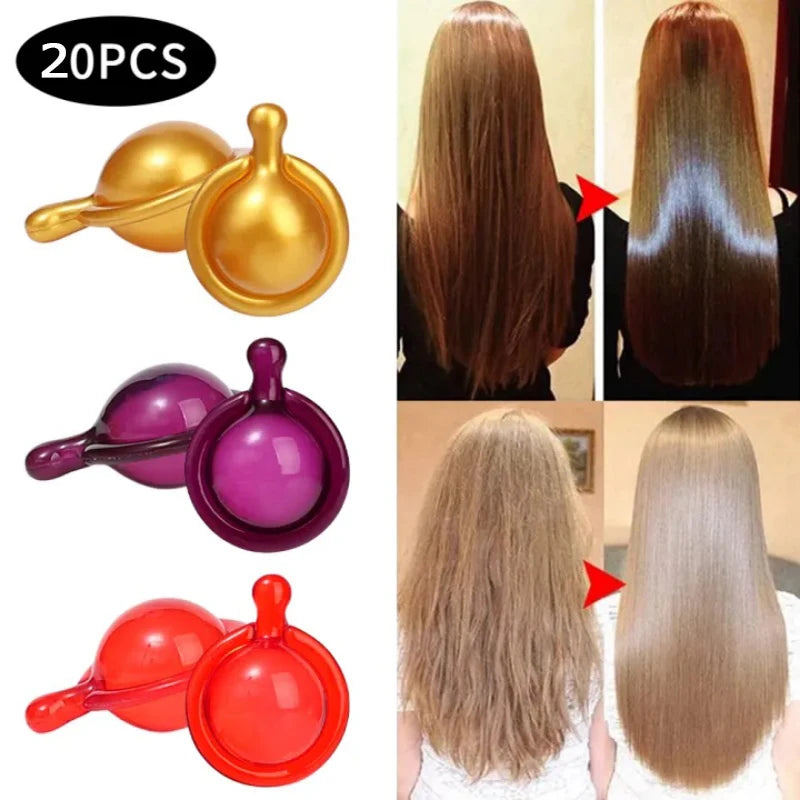 Hair Vitamin Capsule Keratin Oil Fast Restore Soft Smooth Shiny Hair Care Nourish Repair Hair Damaged Splitting Treatment Produc
