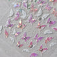Shiny Jelly Butterfly Charming Golden Gradient Bowknot 5D Self Adhesive Nail Art Sticker Flower Petal Rhinestone Manicure Decals