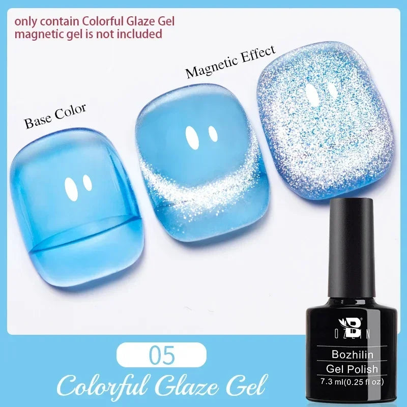7.5ML Pink Blue Nail Gel Cat eye Semi Permanent Nail Art Soaking UV LED Nail Salon DIY Nail Salon Gel For Autumn And Winter
