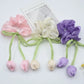 3PCS Tulip Flower Scrunchies - Sweet Elastic Hair Rings for Women, Large-sized High-end Hair Ropes and Hair Accessories