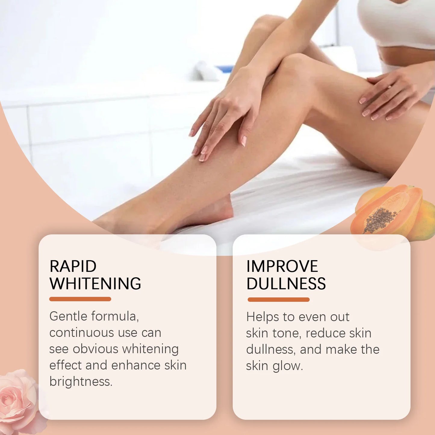 Papaya Whitening Body Oil Nourishing Brightening Skin Care Relaxing Muscle Smoothing Moisturizing Body Massage Skin Papaya Oil