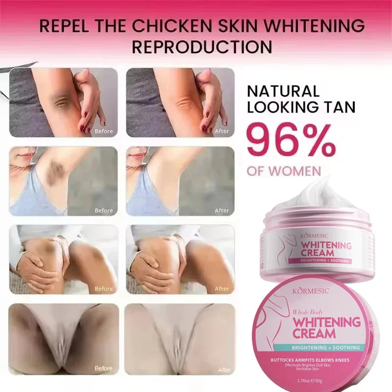 Body Whitening Bleach Cream Brighten Underarm Elbow Knees Joint Removal Intimate Parts Dark Spots Melanin Snow Bleach Cream