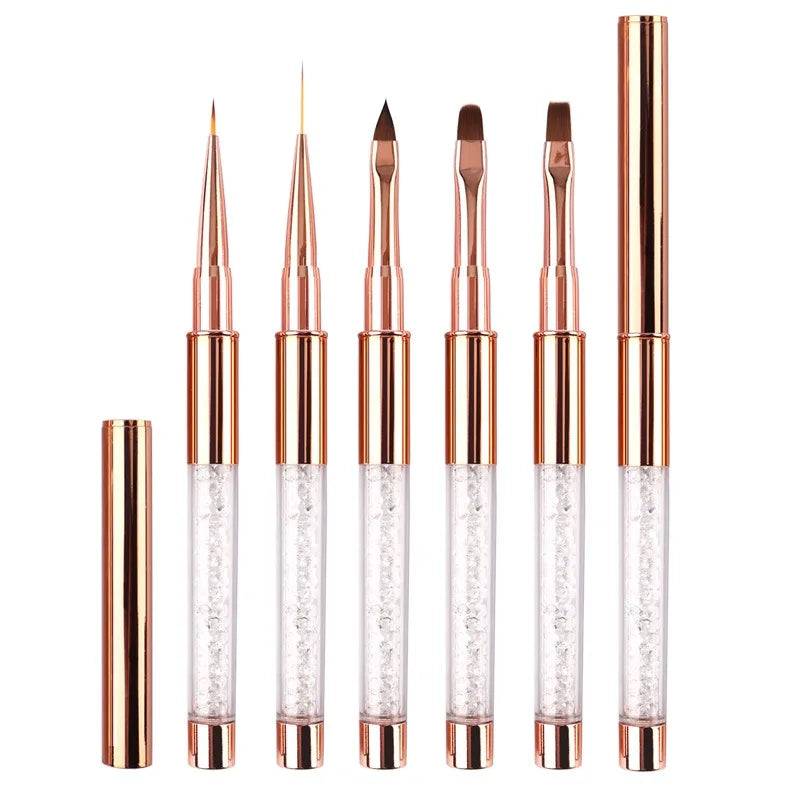 NEW 1/5 PCS Nail Brush for Manicure Art Brush Acrylic Nail Salon Brush Gadgets Nail Supplies for Professionals ZJS01