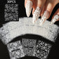 30pcs 5D Embossed Rose Golden Lace Floral Nail Stickers Retro Vine Flower Nail Decals 5.5*6.5cm Irregular Geometric Nail Sliders