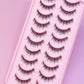 10 Pairs Natural Eye Lashes Faux Mink Eyelashes Winged End Eye Elongated Eyelashes Natural Long Manga Lashes Fake Lashes Makeup
