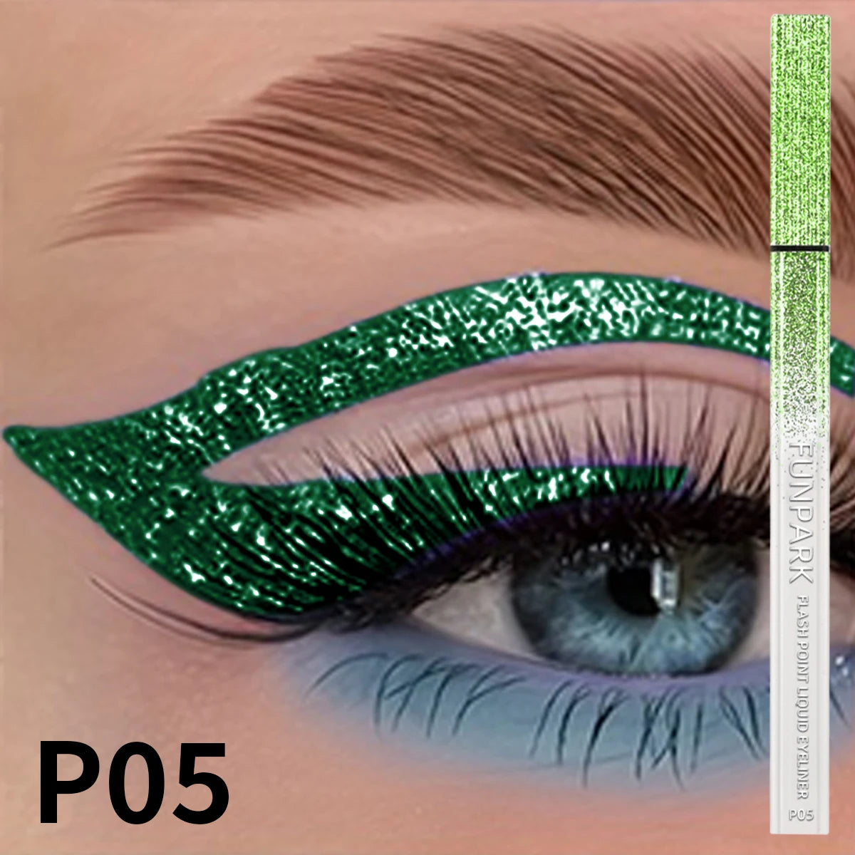 1PC Glitter Liquid Eyeliner Pencil Waterproof Purple Pink Blue Eye Liner Pen Long Lasting Quickily Drying Eyes Makeup For Women