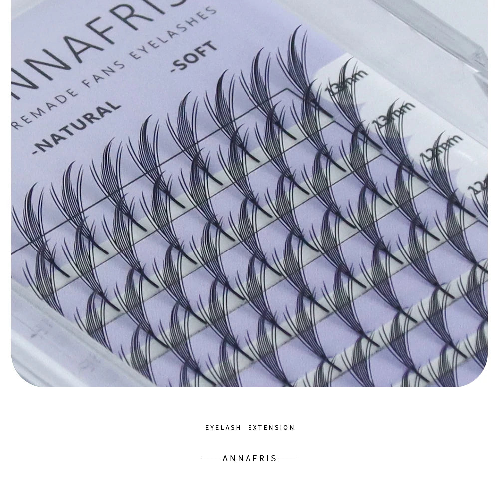 ANNAFRIS Comic Spire Eyelash Extension Premade Fans Natural Cashmere Manga False Eyelash Natural Soft Feather Shape Pteris Lash