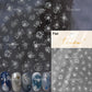 Flying Snowflakes Cold Winter Geometric Hexagon Star Romantic Adhesive Nail Art Stickers Embossment Rhinestone Manicure Decals