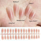 30Pcs Matte Nude Fake Nail Fashion Press on Quick Extension Wearable False Nails Simple Full Cover Nail Tips Manicure Nail Art