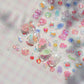 Lovely Red Fruit Strawberry Cherry Bowknot Love Heart Star Silk Ribbon 5D Nail Art Stickers Chic Self Adhesive Manicure Decal