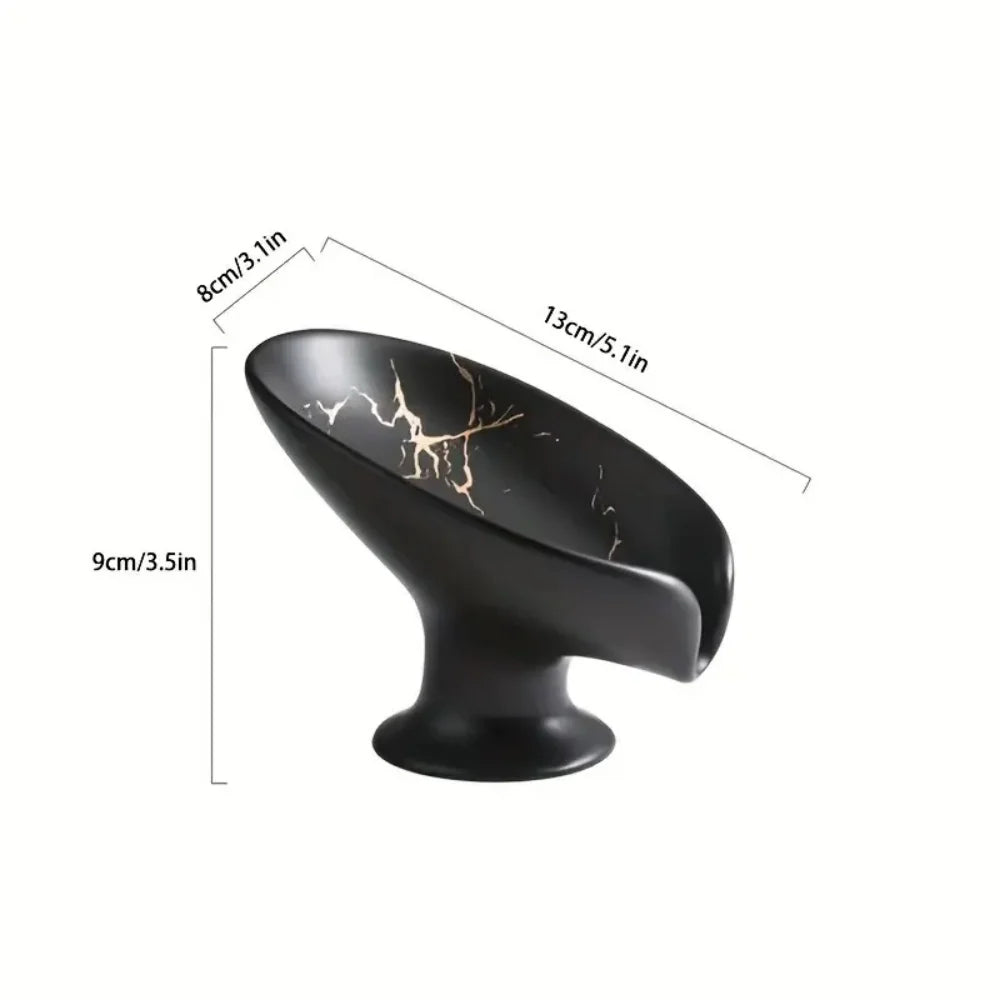 New 1 ceramic Leay shower soap holder, bathroom and kitchen supplies shape box, drain hole tray, storage board