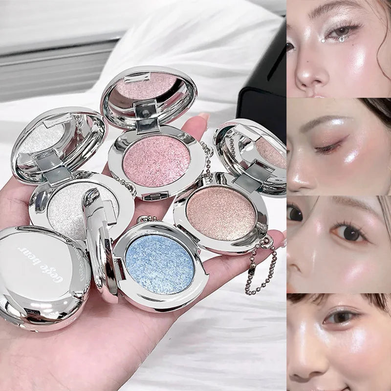 4-color Starry Diamond Highlighter Cream for Face, Collarbone Brightening, Pearlized Shine and Dewy Skin,Face Makeup Product