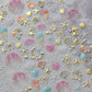 Magical Blow Bubbles Goldfish Bunny Rabbit Cat Kitten Shape Shiny Dreamy Bubbles 5D Nail Art Decorations Sticker Manicure Decal