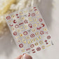 Lovely Red Fruit Strawberry Cherry Bowknot Love Heart Star Silk Ribbon 5D Nail Art Stickers Chic Self Adhesive Manicure Decal