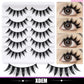 DINGSEN 5 Pairs Manga Lashes Cosplay Fake Eyelashes Strip Lash Soft Natural Look Fox Eye Korean Manhua Makeup False Eyelashes