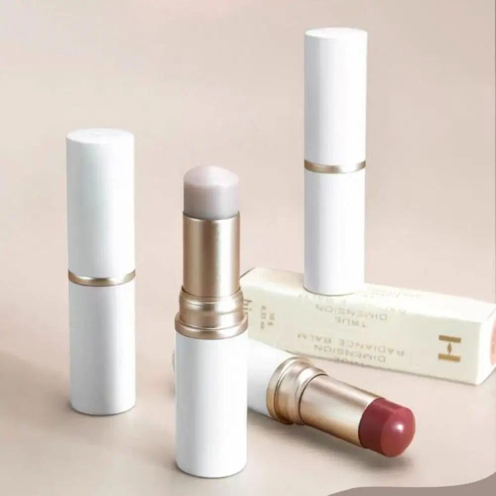10g Highlighter Stick Sheer Shimmer Color Cream Blush Stick Long Lasting Sweat Proof Portable Twist Up For Face Cheeks Eyes
