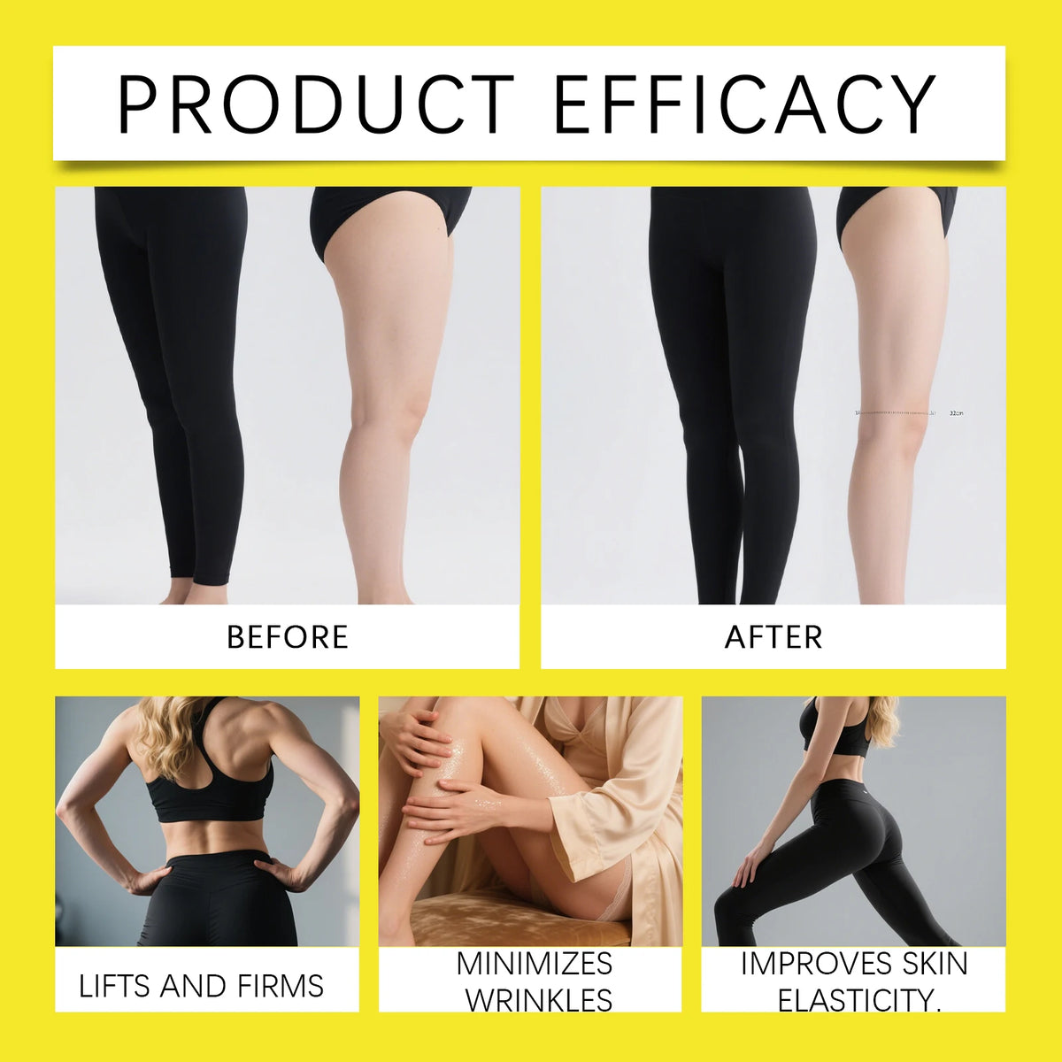 Butt Lift Cream Firming & Hydrating Cream for Buttocks Anti-Cellulite Treatment Tightening Smoothing Cream with Collagen Retinol