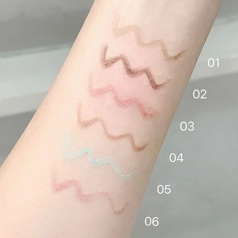 Double-head Milk Green Eyeliner Shadow Pencil Waterproof Lasting Ultra-thin Shimmer Matte Colorful Eyeliner Gel Pen With Brush