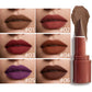 6pcs Matte Velvet 2-in-1 Cone-Shaped Tip Lipstick & Lip Liner Set - Long-Lasting Waterproof Gradient Effect Dual-Use Lip Gloss