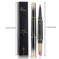 2 in 1 Lipstick and Lip Liner Pen, Matte Waterproof Long Lasting Lip Makeup Tool, Non-Fading Smooth Velvet Finish